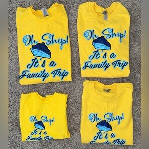 Yellow cruise Family Trip bundle Shirts women’s, men’s , kids